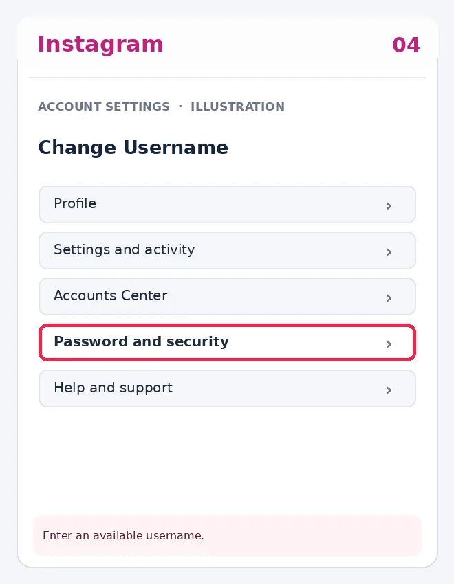 Illustrative Instagram interface for mobile, step 4; actual interface may differ
