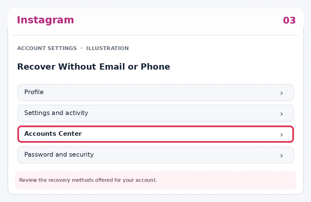 Illustrative Instagram interface for desktop, step 3; actual interface may differ