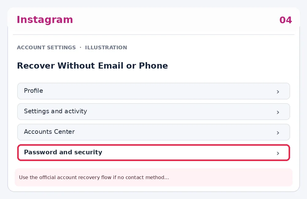 Illustrative Instagram interface for desktop, step 4; actual interface may differ