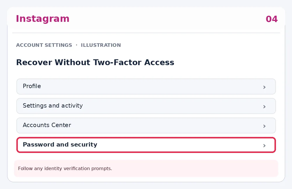Illustrative Instagram interface for desktop, step 4; actual interface may differ