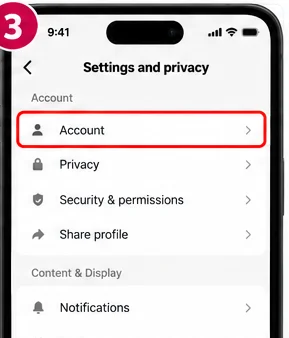 Illustrative TikTok interface for mobile, step 3; actual interface may differ